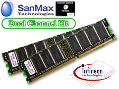 SMD-1G48I-D-D DDR400 512MB*2SET qimonda