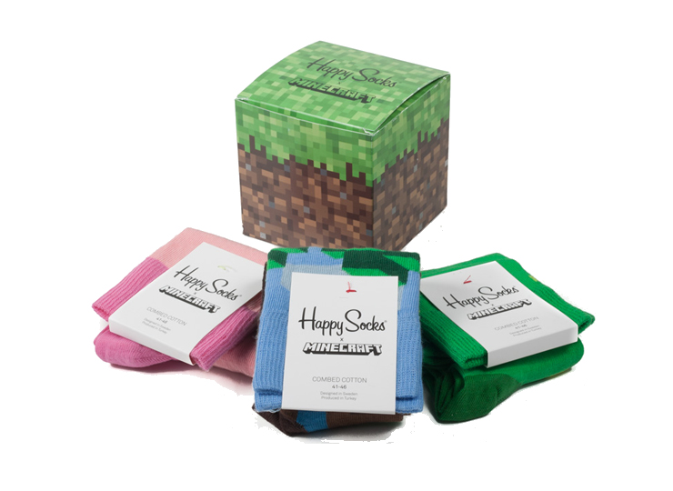 Minecraft Happy Socks 3 Pack (10-13)