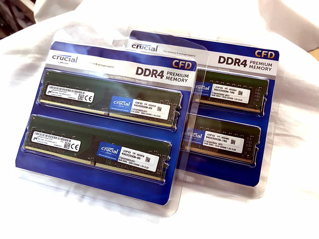 CFD W4U3200CM-16G CFD Selection 288pin DDR4-3200 CL22 32GB(16GBx2枚組)KIT  1.2Volt - 製品詳細 | パソコンSHOPアーク（ark）