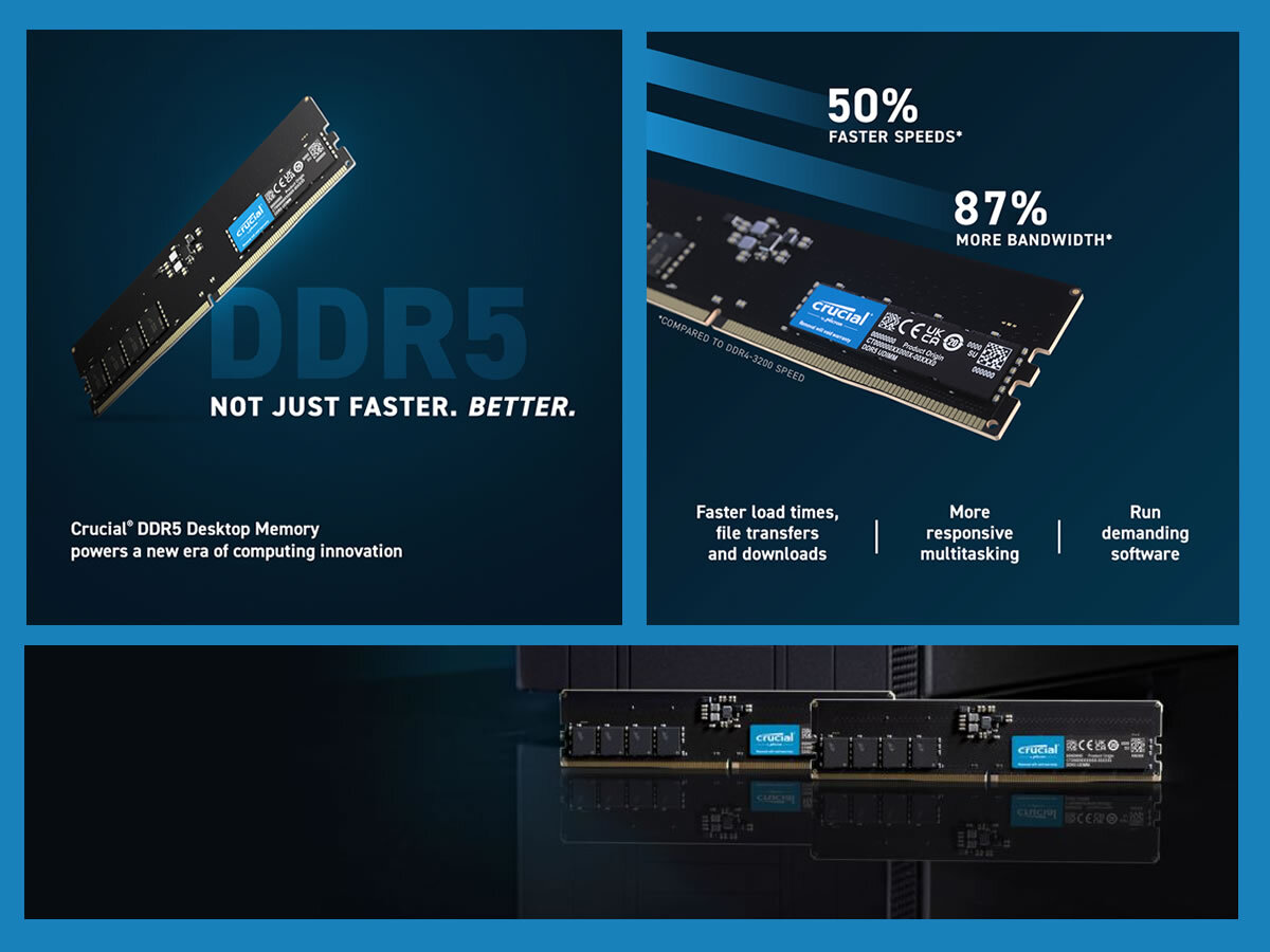 Crucial CT2K32G48C40U5 288pin DDR5-4800 CL40-39-39 64GB(32GBx2) 1.1Volt -  製品詳細 | パソコンSHOPアーク（ark）