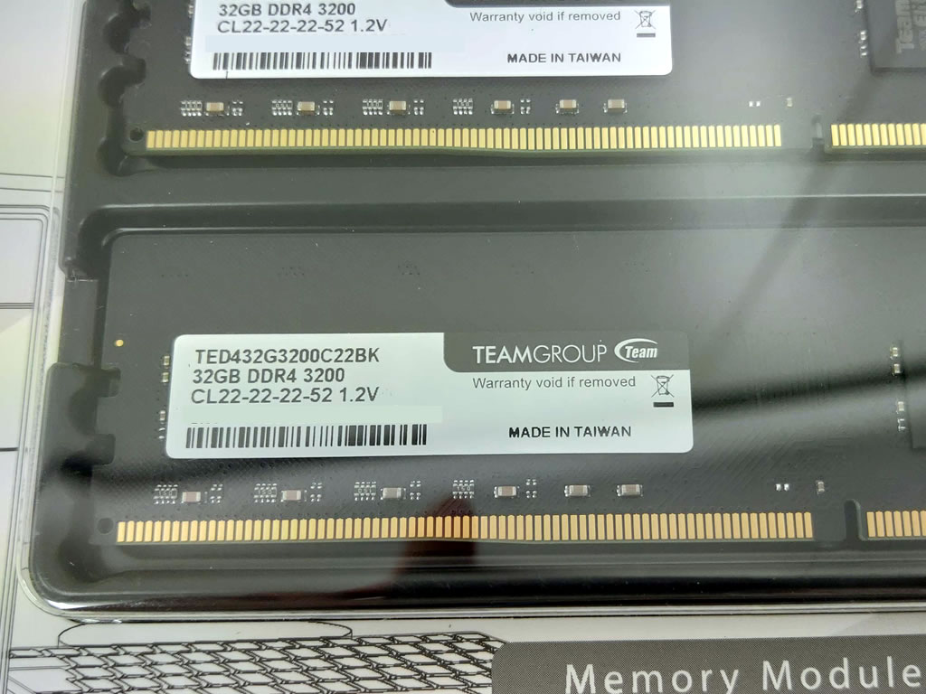 Team TED464G3200C22DC01 ELITE 288pin DDR4-3200 CL22-22-22 64GB 