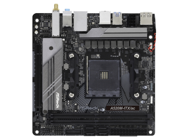 ASRock A520M-ITX/ac AMD 500シリーズ Socket AM4対応 AMD A520チップセット搭載Mini-ITXマザーボード  - 製品詳細 | パソコンSHOPアーク（ark）