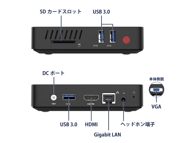 MINISFORUM N40-4/64-W10Pro(N4020) Windows 10 Pro 64bit プリインストール済み。 Intel®  Celeron® N4020 プロセッサー搭載超小型デスクトップパソコン - 製品詳細 | パソコンSHOPアーク（ark）