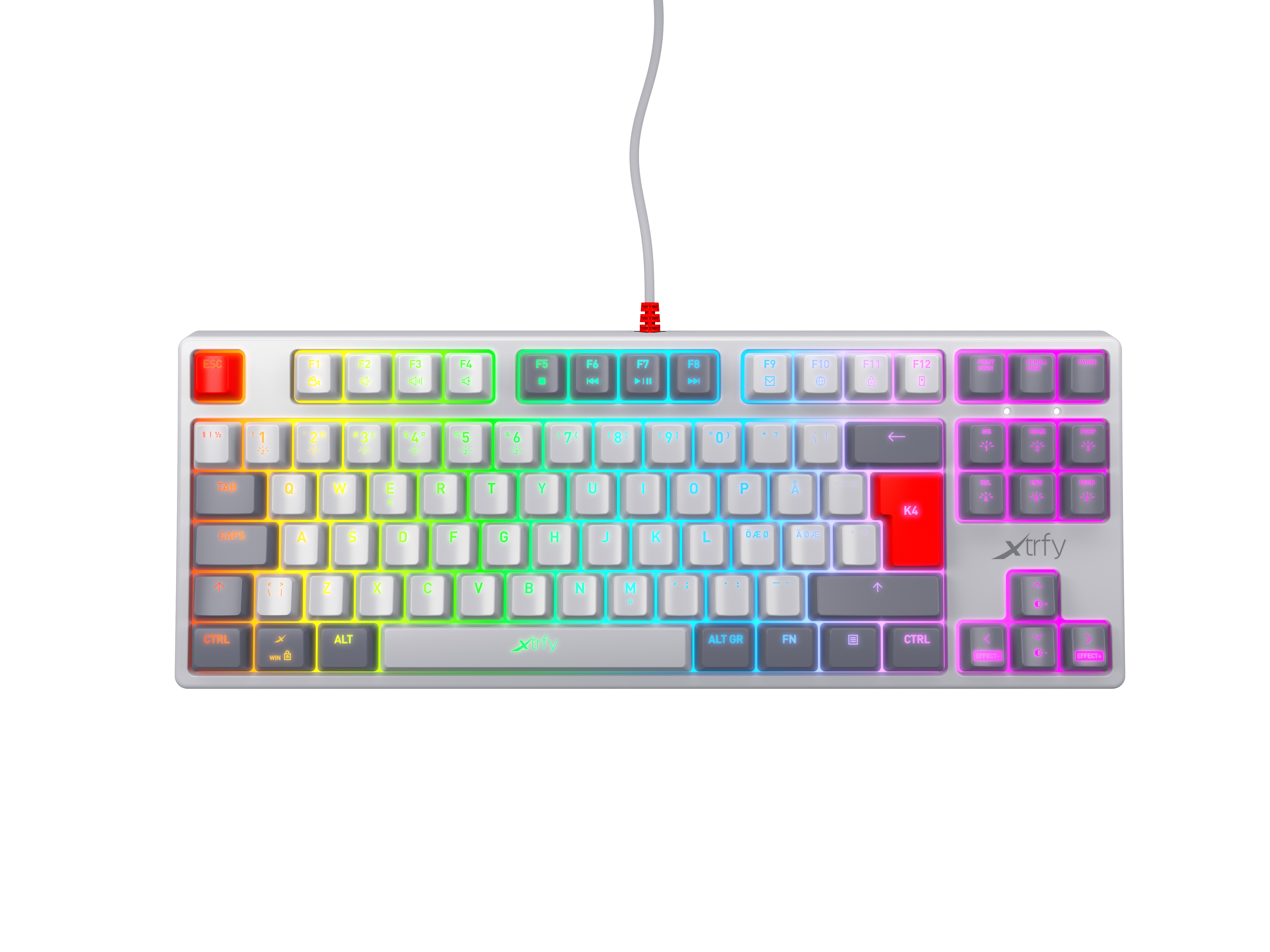 Xtrfy K4 Tkl Rgb レトロ 英語配列 赤軸メカニカル テンキーレス ゲーミングキーボード K4 製品詳細 パソコンshopアーク Ark