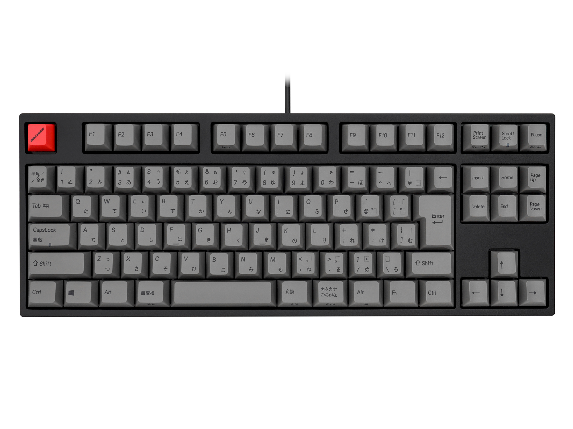 Archiss Archiss Maestro Tkl メカニカル テンキーレスキーボード 日本語jis配列 黒ボディ グレーキーキャップ モデル Cherry Mx 静音赤軸 Maestro Tkl 製品詳細 パソコンshopアーク Ark
