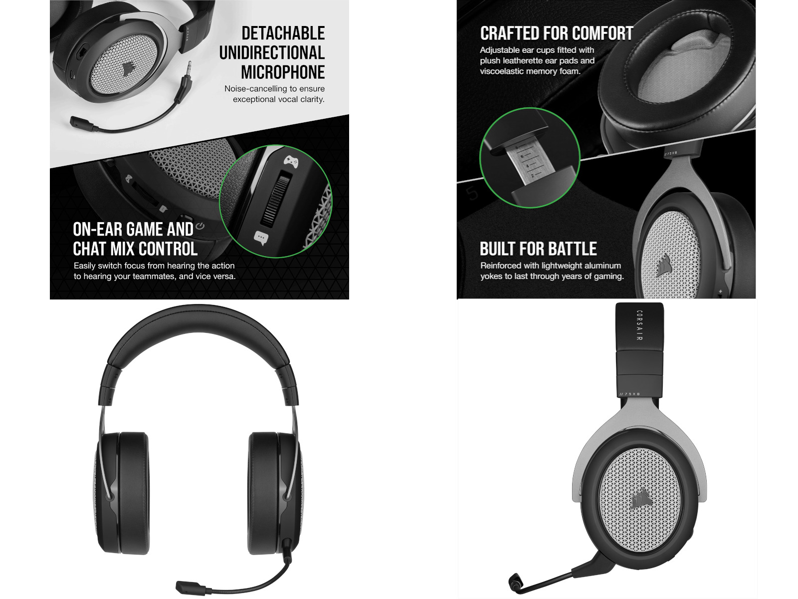 Corsair Hs75 Xb Wireless Xbox公式ライセンス取得 ワイヤレスヘッドセット 製品詳細 パソコンshopアーク Ark