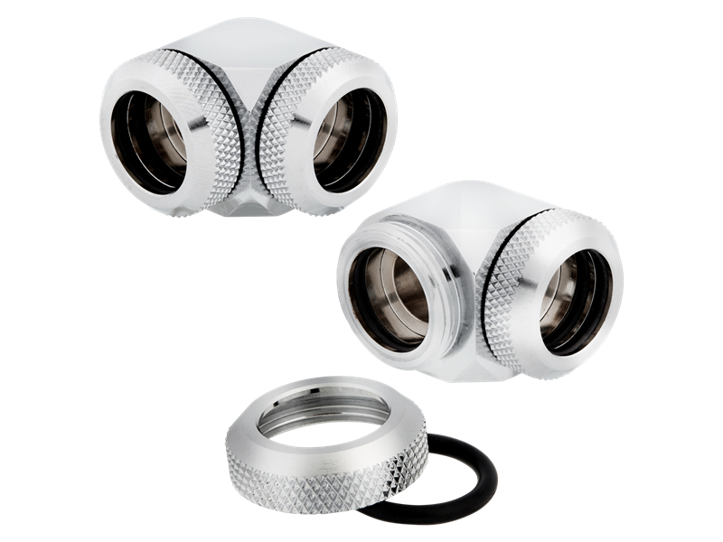 Corsair Hydro X Series XF Hardline 90° 14mm OD Fitting Twin Pack