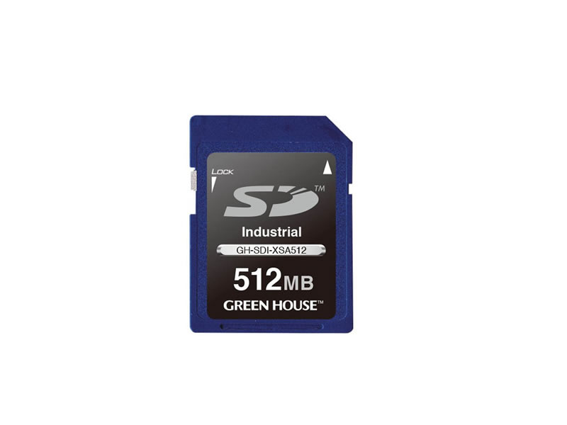 GreenHouse GreenHouse GH-SDI-XSA512 SD Card 512MB インダストリアル(工業用)SDカード - 製品詳細  | パソコンSHOPアーク（ark）