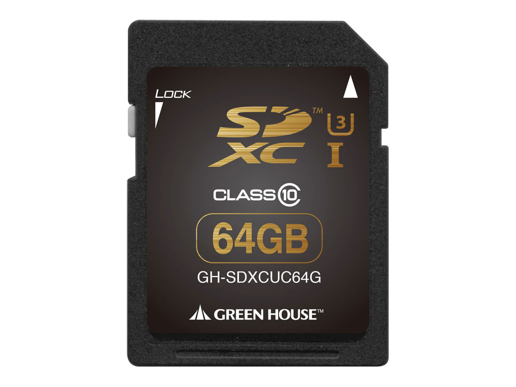 GreenHouse GH-SDXCUC64G GH-SDXCUC SDXCカード 64GB UHS-I(U3)対応 - 製品詳細 |  パソコンSHOPアーク（ark）