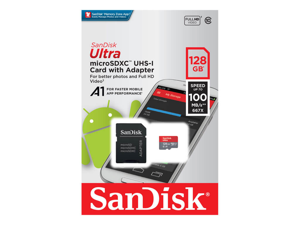 SanDisk SDSQUAR-128G-GN6MA MicroSDXCカード 128GB A1対応 [並行輸入海外パッケージ品] - 製品詳細 |  パソコンSHOPアーク（ark）