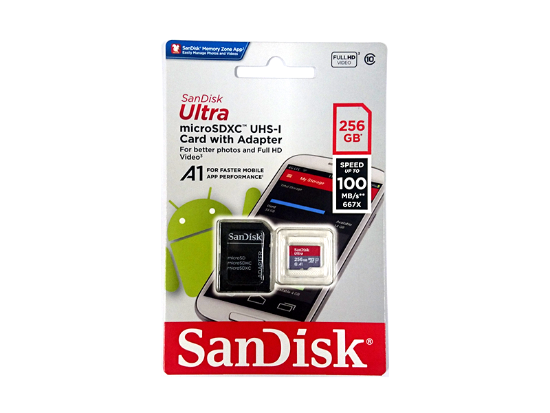 SanDisk SDSQUAR-256G-GN6MA Ultra MicroSDXCカード 256GB A1対応 [並行輸入海外パッケージ品] -  製品詳細 | パソコンSHOPアーク（ark）