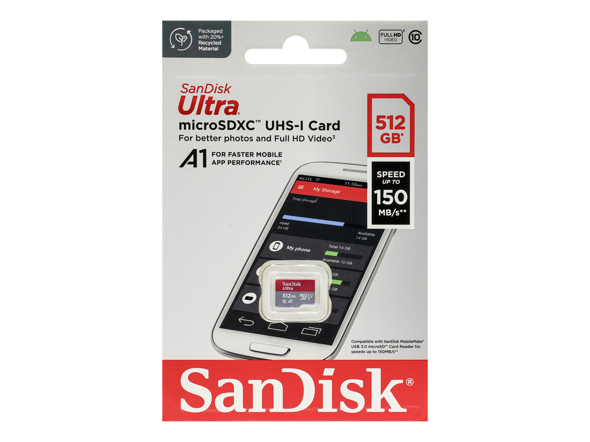 SanDisk SDSQXCD-512G-GN6MA MicroSDXCカード 512GB [並行輸入海外
