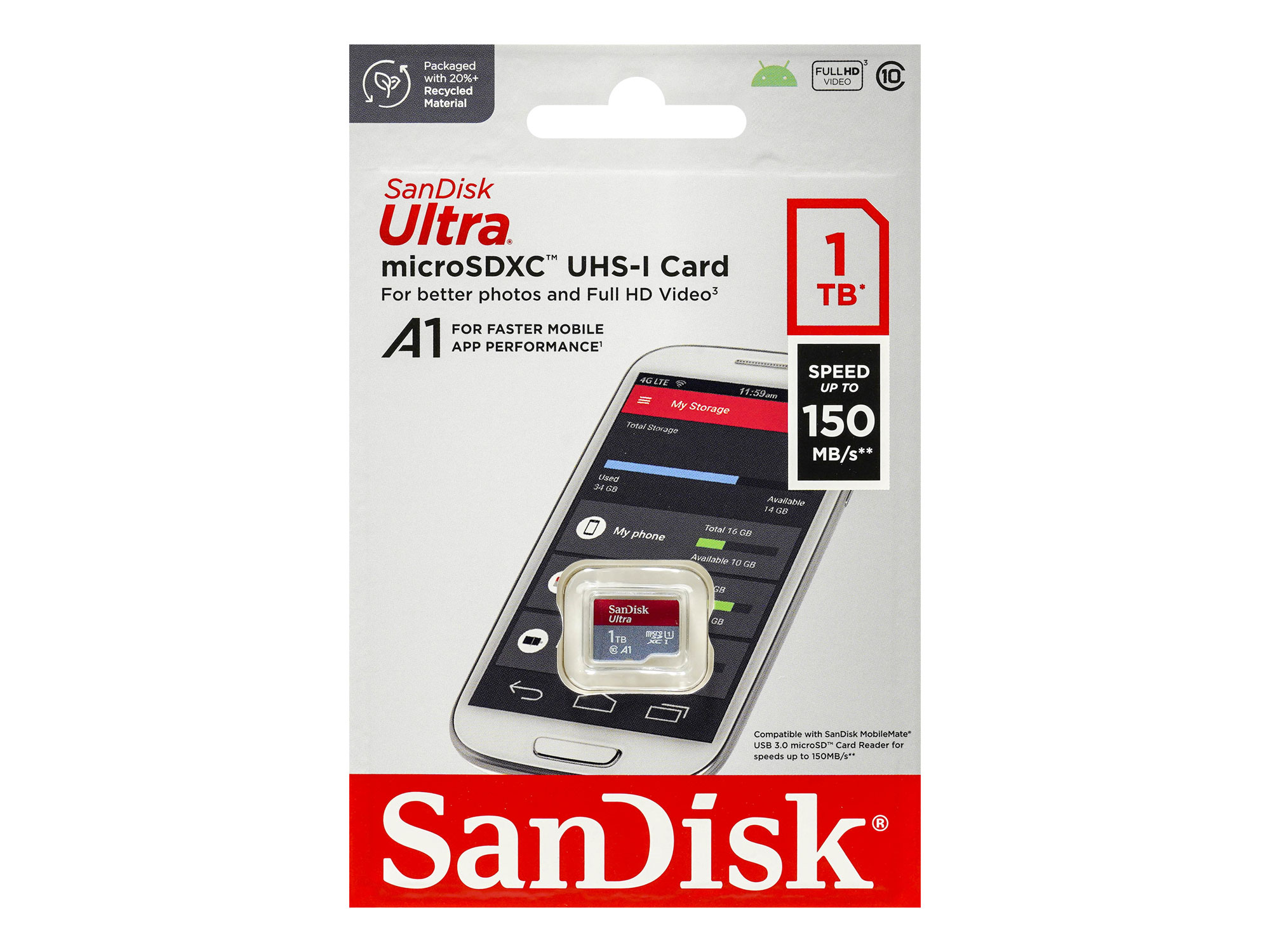 SanDisk SDSQUAC-1T00-GN6MN Ultra MicroSDXCカード 1TB A1対応 [並行