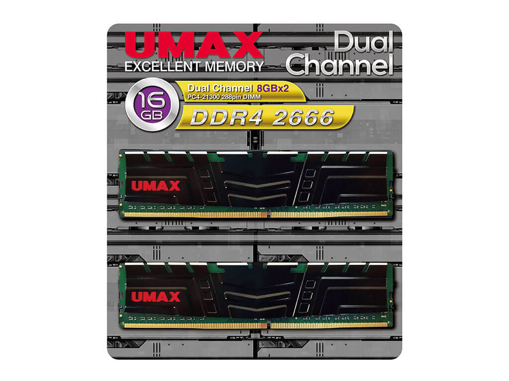 Umax Dcddr4 2666 16gb Hs 2pin Ddr4 2666 16gb 8gbx2枚組 Set 1 2volt Cl19 1rank 製品詳細 パソコンshopアーク Ark