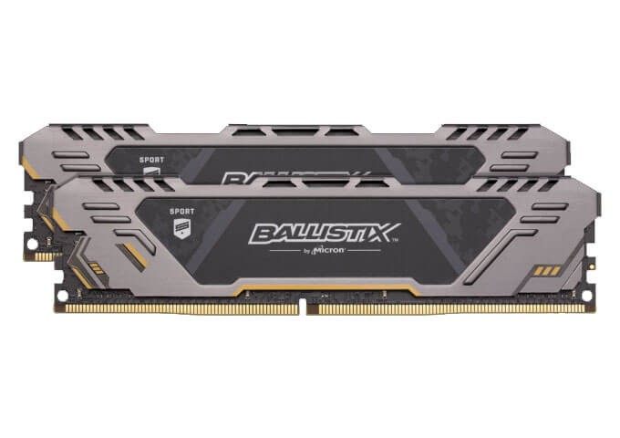 288-Pin DDR4 SDRAM DDR4 2666 PC4 21300 Deskt Ballistix Sport AT 16GB 2 x 8GB