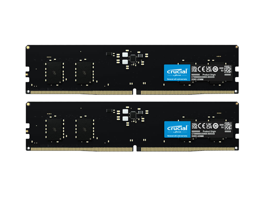 Crucial DDR5 16GB✖️2枚 CT16G48C40U5 Crucial CT2K16G48C40U5 288pin DDR5-4800 CL40-39-39 32GB