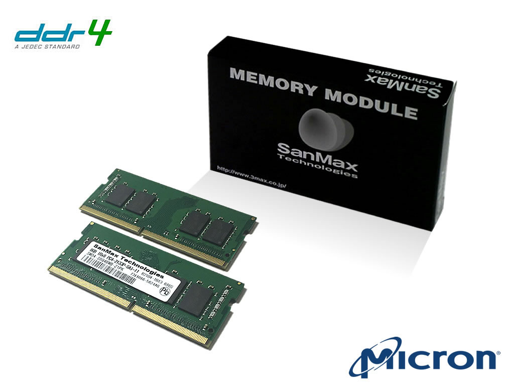 SanMax SMD4-S32G48M-26V-D ノート用 DDR4-2666 32GB(16GBx2枚組