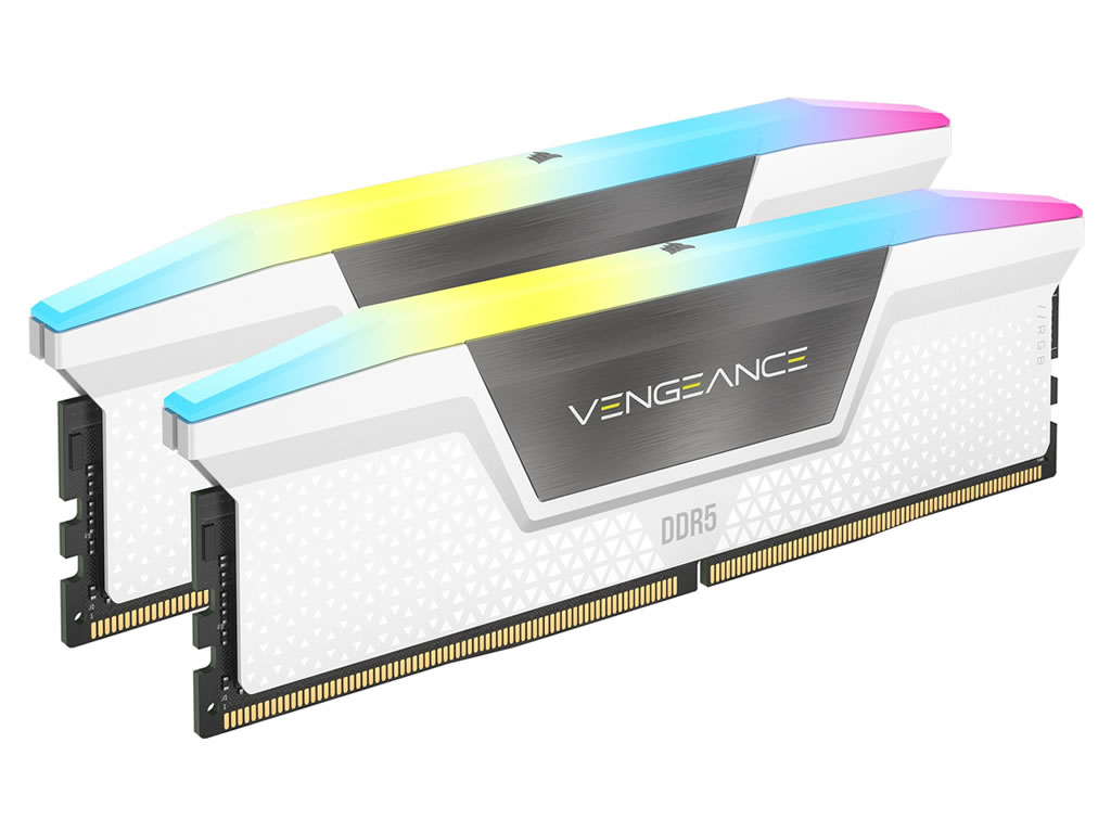 Corsair CMH32GX5M2B5200C40W VENGEANCE RGB DDR5 288pin DDR5-5200 CL40-40-40  32GB(16GBx2枚組)SET 1.25Volt XMP3.0 - 製品詳細 | パソコンSHOPアーク（ark）