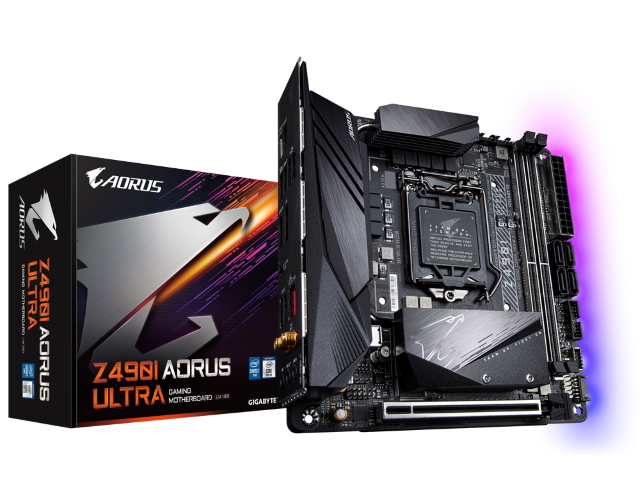 Gigabyte Z490i Aorus Ultra Rev1 1 インテル 400シリーズ Lga10対応 Intel Z490チップセット搭載mini Itxマザーボード 製品詳細 パソコンshopアーク Ark
