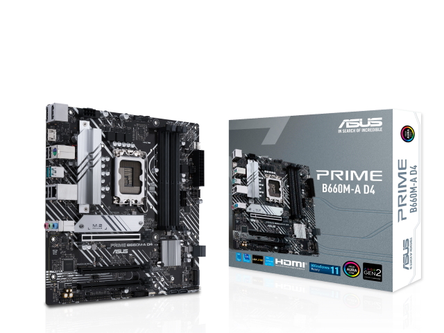 ASUS PRIME B660M-A D4 インテル 600シリーズ LGA1700対応 intel B660チップセット搭載 MicroATXマザーボード - 製品詳細 | パソコンSHOPアーク（ark）