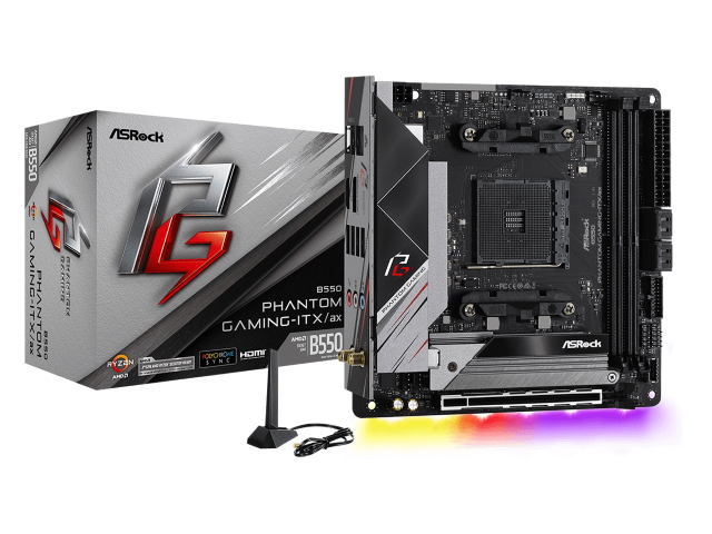 Asrock B550 Phantom Gaming Itx Ax Amd 500シリーズ Socket Am4対応 Amd B550チップセット搭載mini Itxマザーボード 製品詳細 パソコンshopアーク Ark
