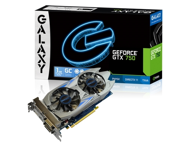GALAXY GF PGTX750-OC/1GD5 GeForce GTX 750 1GB 128-bit GDDR5 PCI 