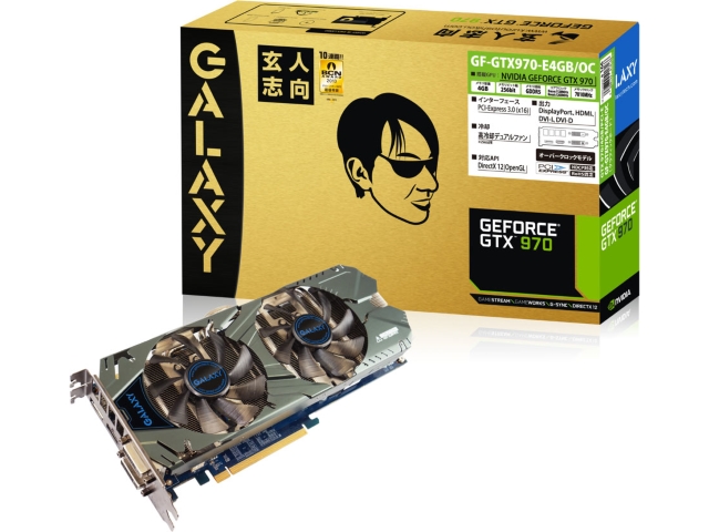 玄人志向 GF-GTX970-E4GB/OC GeForce GTX 970 4GB 256-bit GDDR5 PCI ...