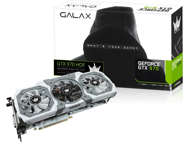Galax Gf Pgtx970 4gd5 Hof Galax Hof Geforce Gtx 970 4gb 256 Bit Gddr5 Pci Express対応ビデオカード 製品詳細 パソコンshopアーク Ark