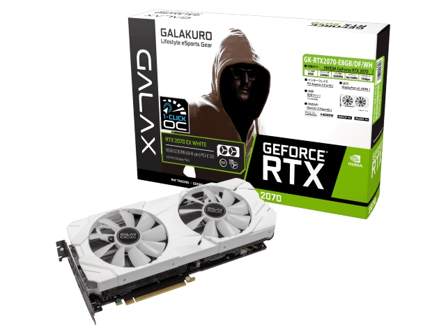 商品レビュー詳細 | 玄人志向 GK-RTX2070-E8GB/DF/WH GALAKURO WHITE GEFORCE RTX 2070