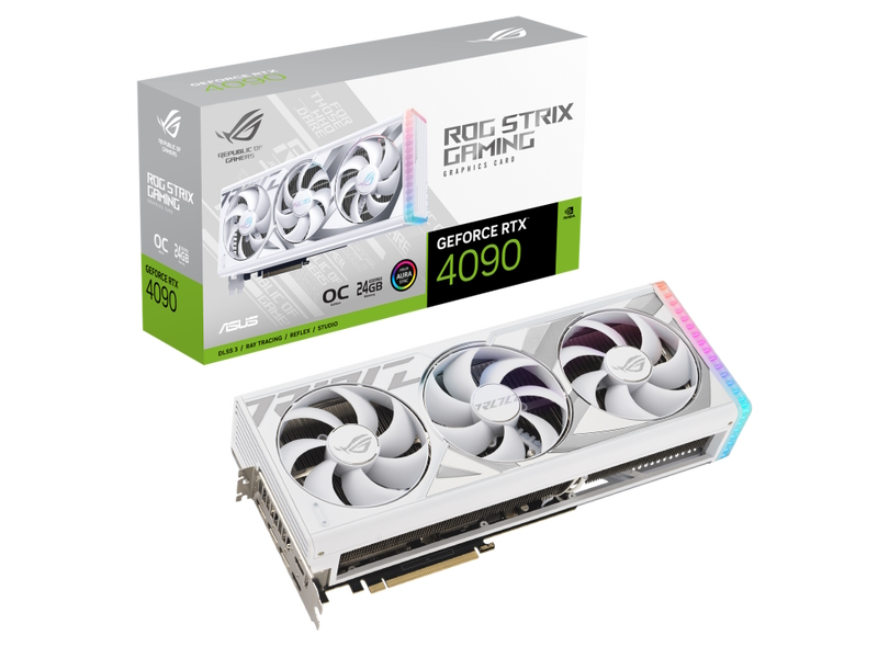 ROG-STRIX-RTX4090-O24G-WHITE シリーズ RTX 4090 24GB 384-bit GDDR6X PCI Express対応ビデオカード - 製品詳細 | パソコンSHOPアーク（ark）