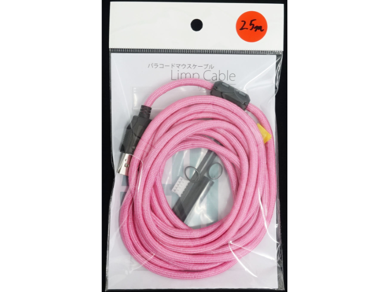 Hid Labs パラコードマウスケーブル Limp Cable 2 5m ローズピンク 保証無し 上級者向けマウス改造用ケーブル 製品詳細 パソコンshopアーク Ark