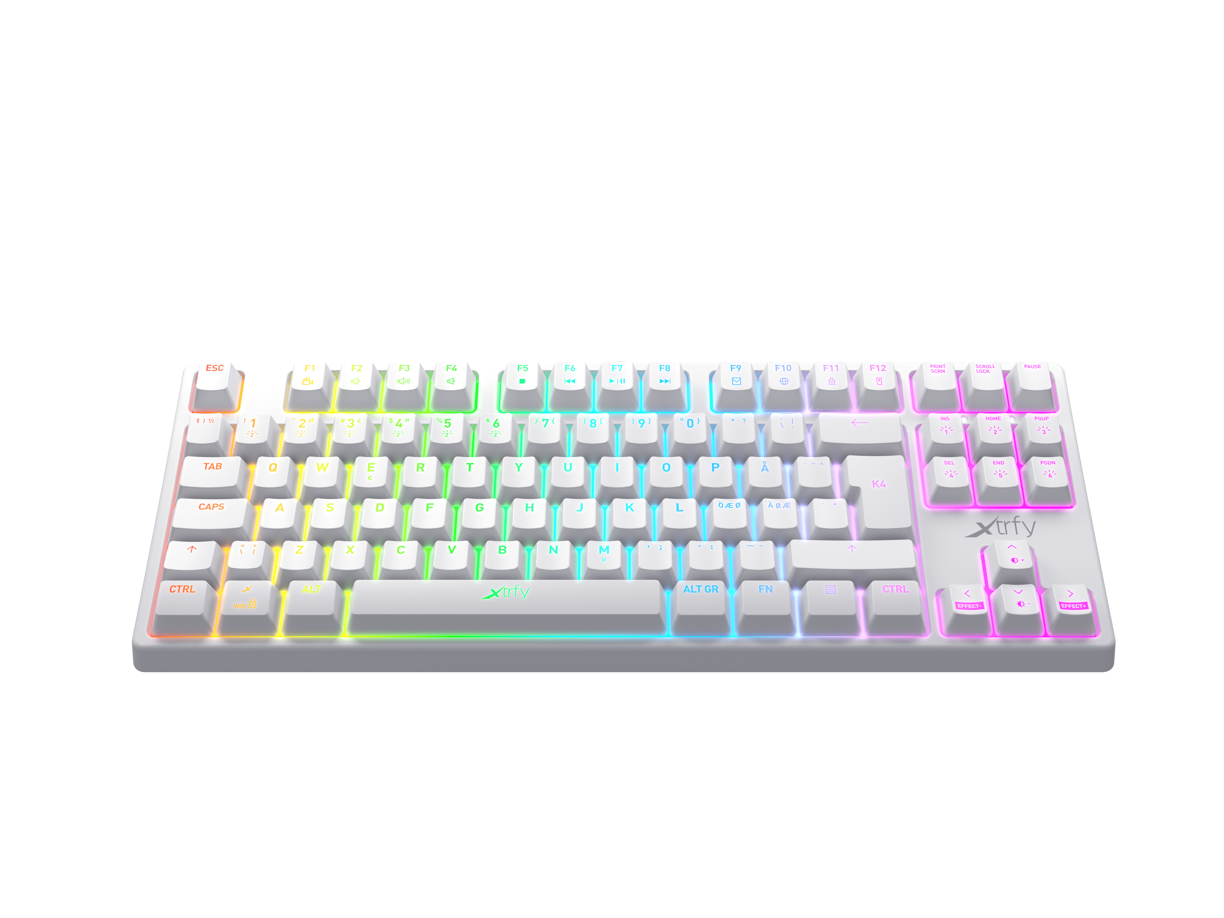 Xtrfy K4 Tkl Rgb ホワイト 英語配列 赤軸メカニカル テンキーレス ゲーミングキーボード K4 製品詳細 パソコンshopアーク Ark