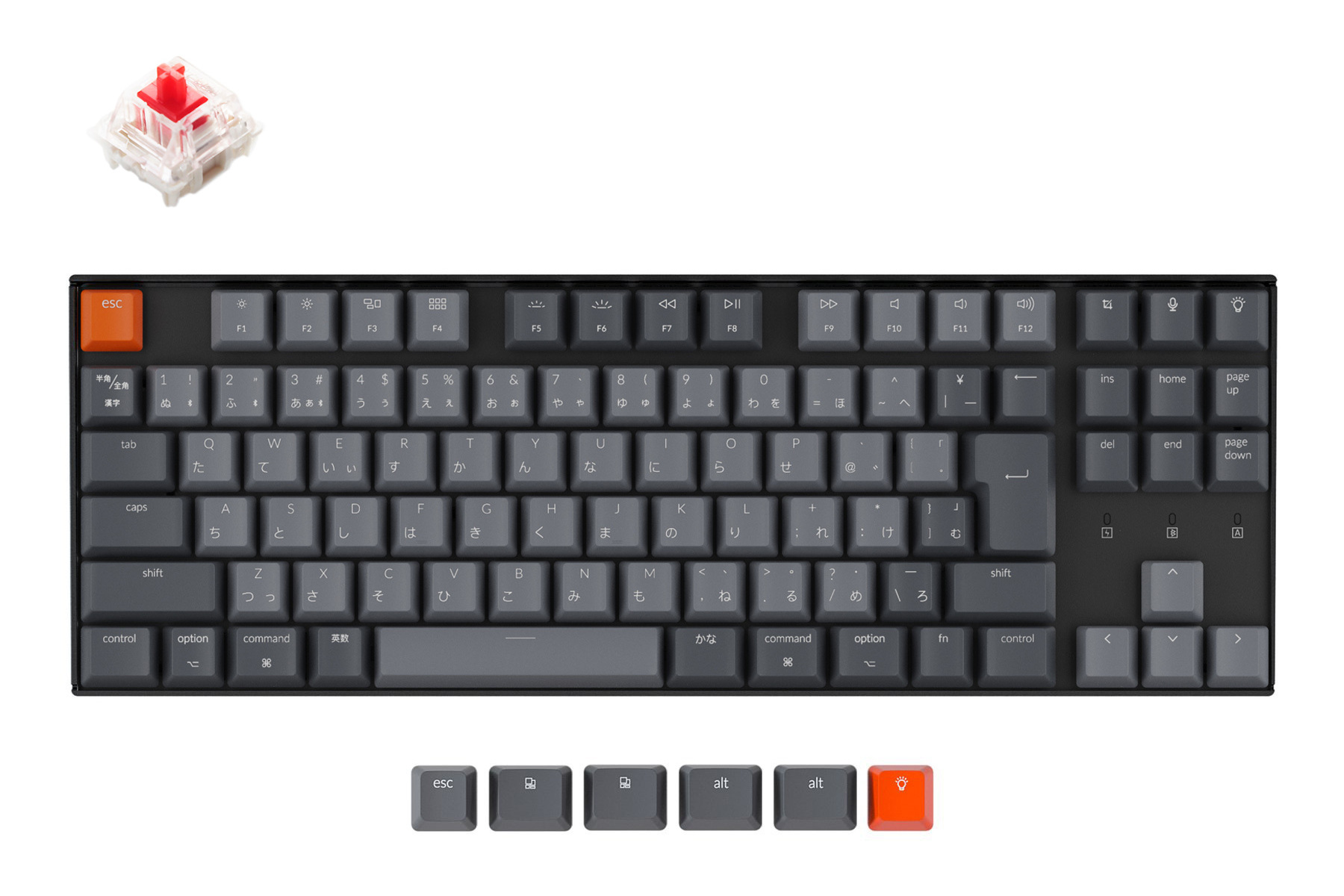 Keychron Keychron K8 ワイヤレス・メカニカルキーボード WHITE LED - 日本語配列(テンキーレス)-Gateron赤軸  K8 K8-91-WHT-Red-JP - 製品詳細 | パソコンSHOPアーク（ark）
