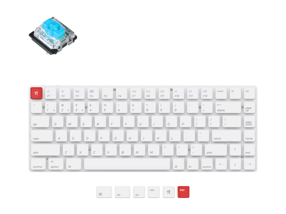 Keychron K3 ノンバックライト ワイヤレス メカニカルキーボード V2 Us配列 テンキーレス Gateronロープロファイルメカニカル青軸 K3 製品詳細 パソコンshopアーク Ark