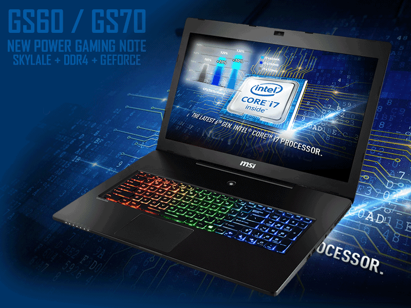 Skylake」プロセッサー搭載のMSIゲーミングノート「GS70 / GS60
