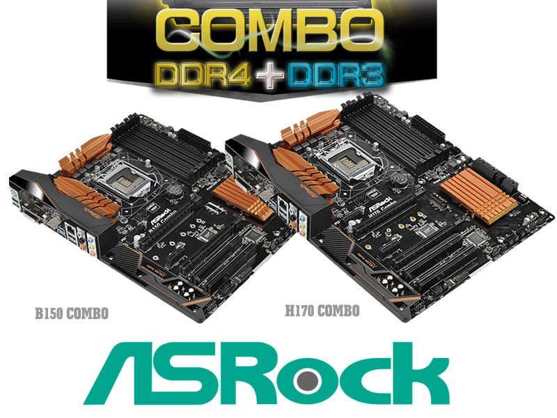 コンボ大好きASRockからATX H170とB150ベースのATXマザーボード