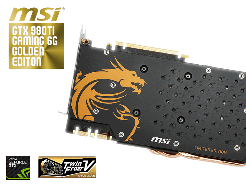 MSI GTX980Ti gaming 6g Golden editionPCパーツ