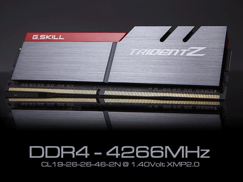 DDR4最速更新で4266MHzに到達、一番乗りはまたもG.Skill「Trident Z