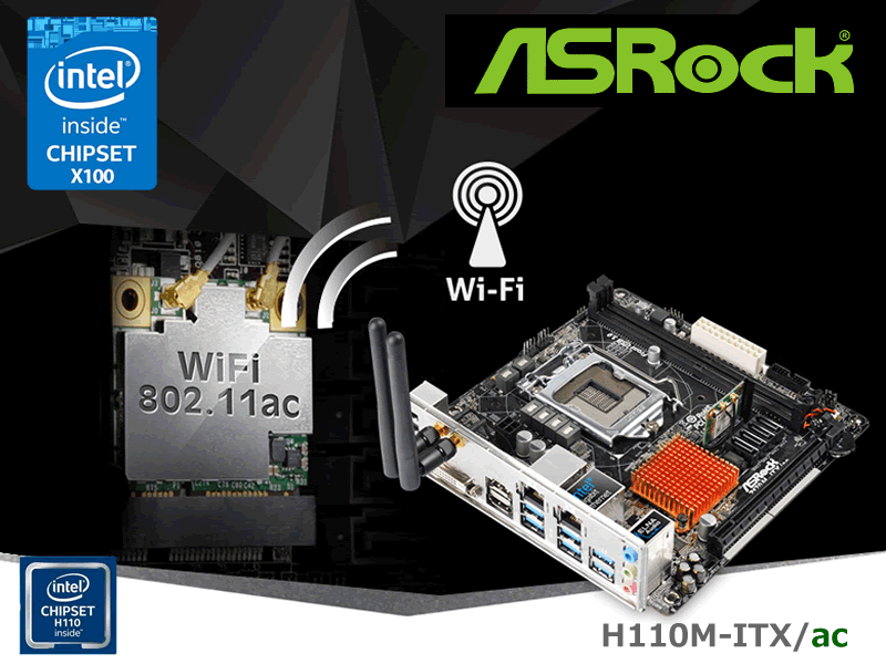 ASROCK H110M-ITX クーラー付き