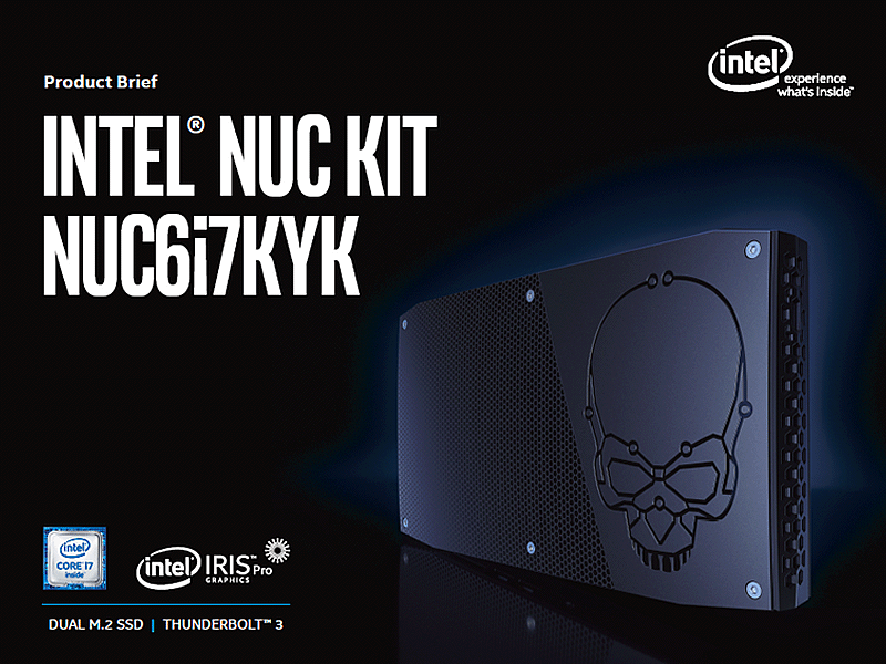 スペックは下記を参照くださいIntel NUC6i7KYK i7-6770HQ / 32G / SSD無し