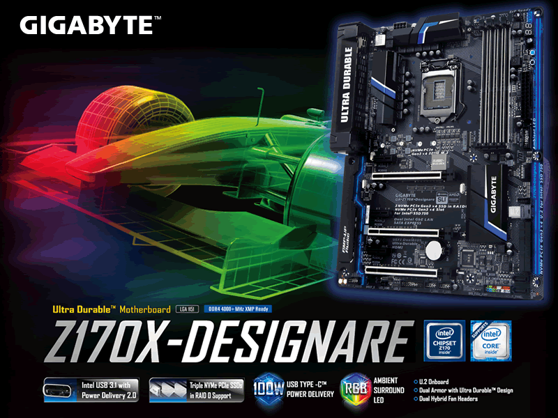 豊富な最新インターフェイスを備えたSkylake対応Z170搭載
