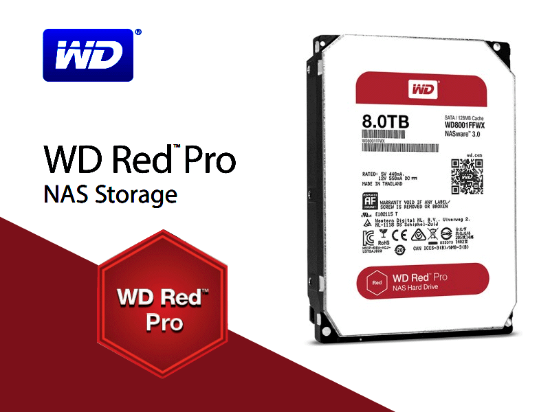 ウェスタンデジタル　HDD 8TB WD Red Pro WD8001FFWX