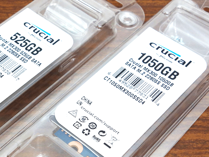 3D NAND SSD Crucial MX300 M.2 1TB CT1050MX300SSD4