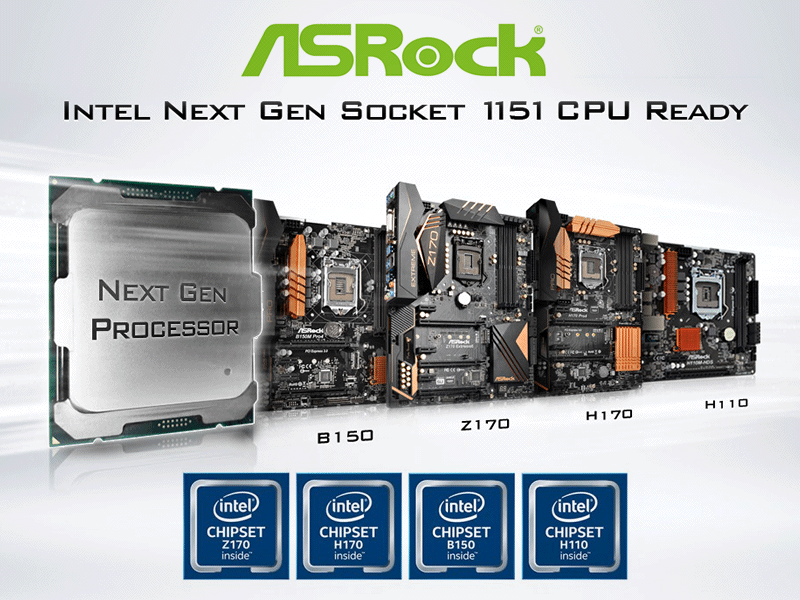 ASRockからインテルソケットLGA1151次世代プロセッサー「KabyLake
