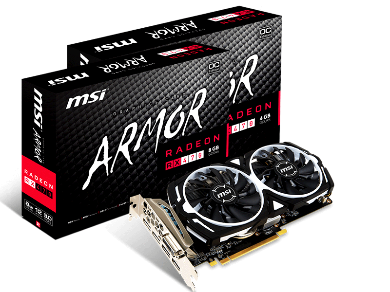 MSI RADEON RX470 ARMOR 8GB