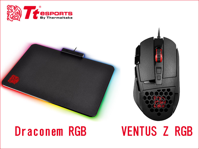 TT eSPORTSから、10ボタンレーザーセンサーマウス「VENTUS Z RGB」と