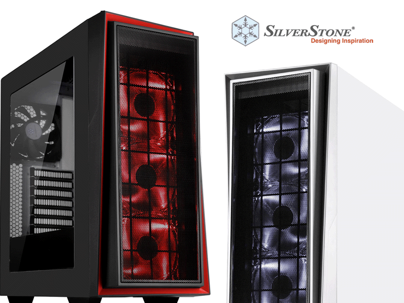 SilverStoneより左右非対称フロントデザインを採用したATXケース