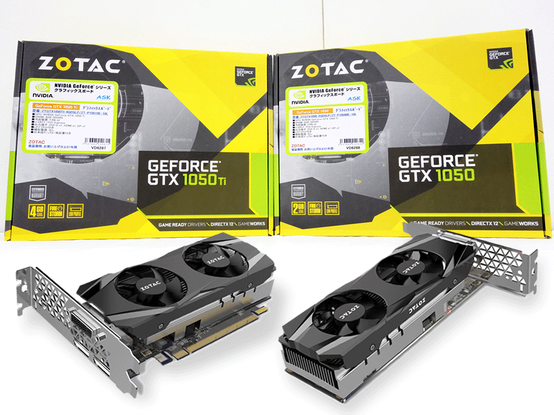 ZOTAC グラフィックカード GeForce GTX 1050Tiロープロ4G