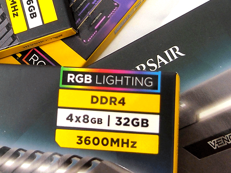 Corsair RGB発光LED搭載メモリー「Vengeance RGB」にシリーズ最速DDR4