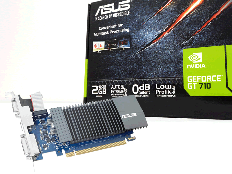 ASUS　GT710-SL-2GD5-BRK　ファンレスロープロファイルグラボ